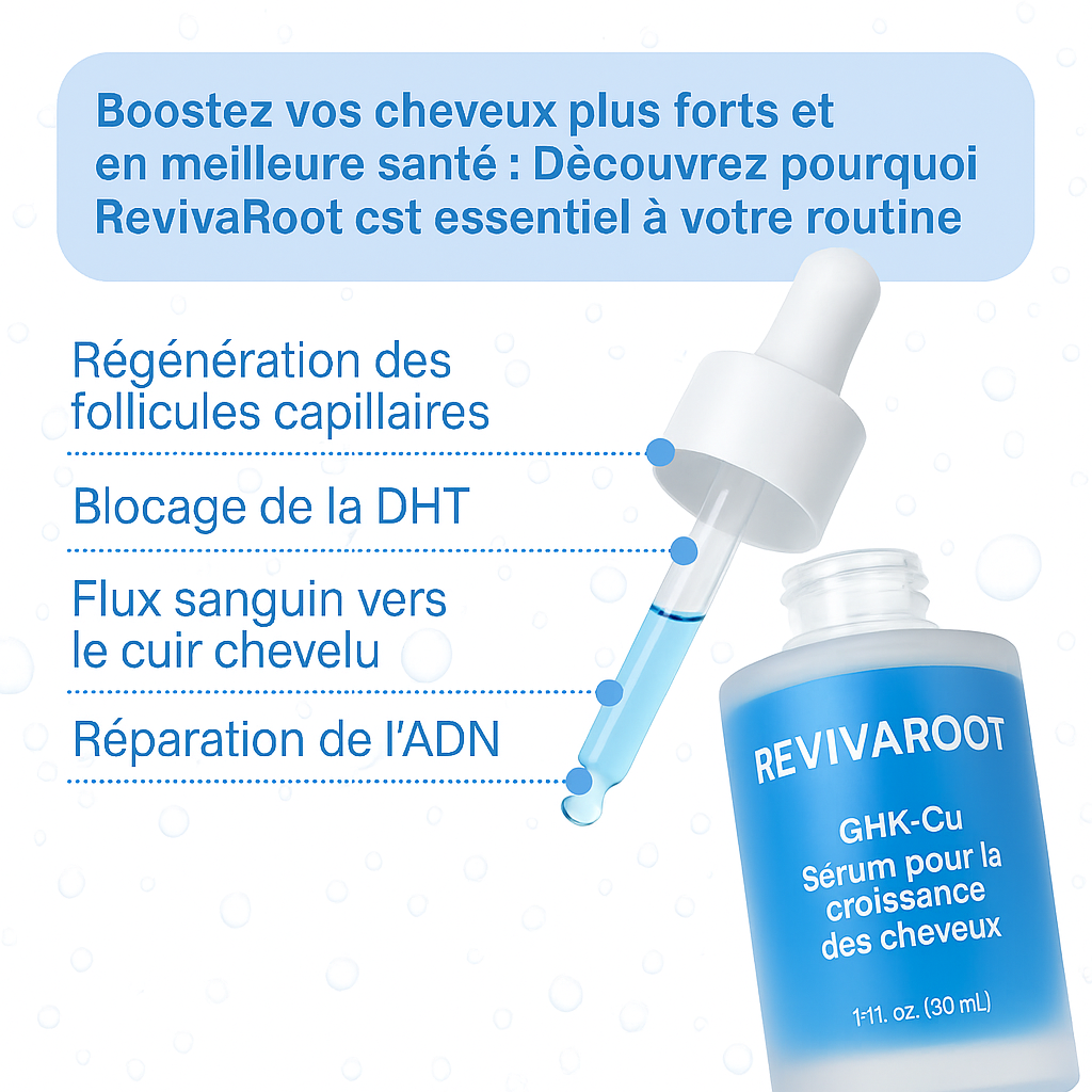 Sérum revitalisant à base de GHK-Cu pour la croissance capilaire